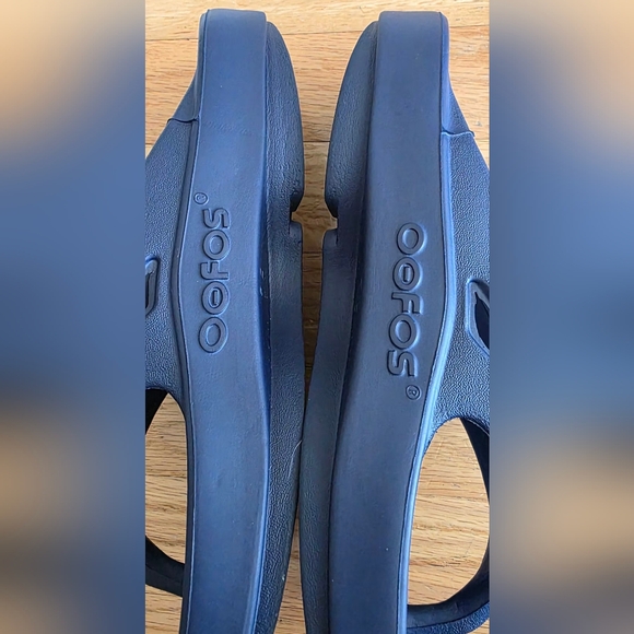 Oofos Original Men's 8 Navy Sport Slide Flip Flop Sandals - Picture 9 of 11